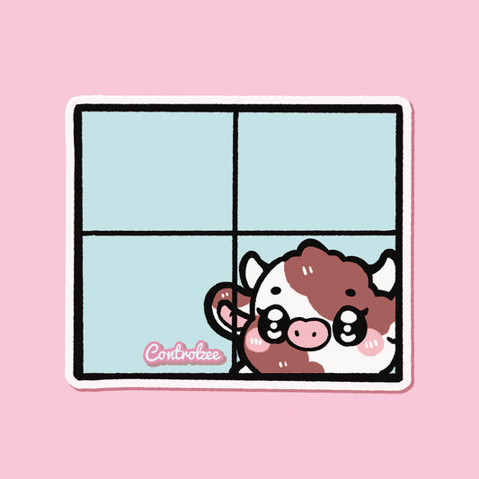 Window Moo Sticker