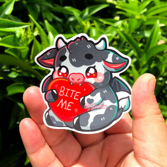 Vampire Bat Cow Sticker