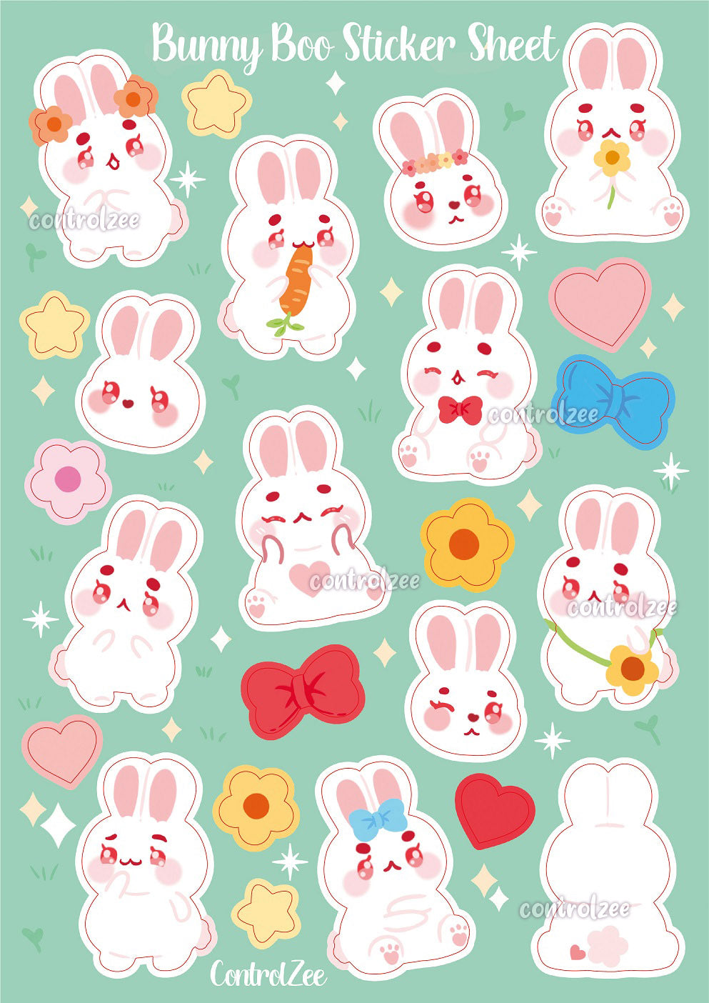 Baby Bunny Sticker Sheet