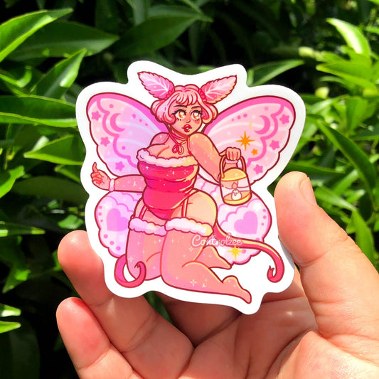 Cheesecake the Pink Moth Girl Sticker