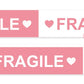 Pink Fragile Washi Tape