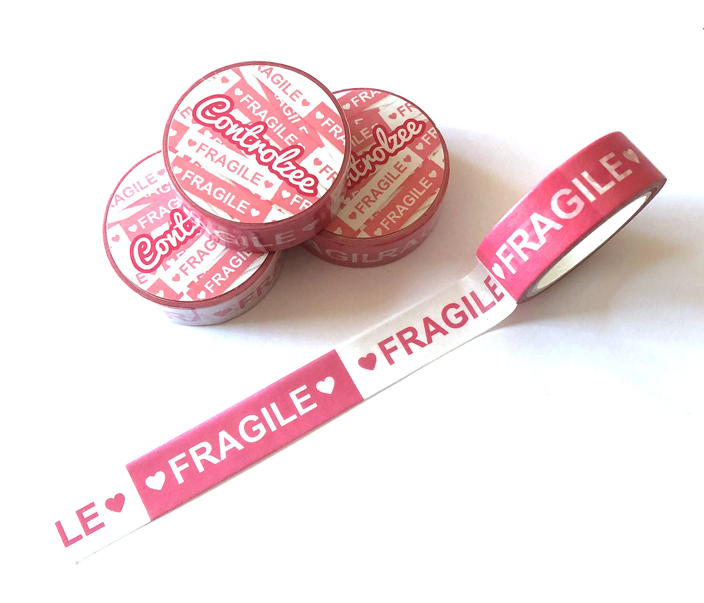 Pink Fragile Washi Tape