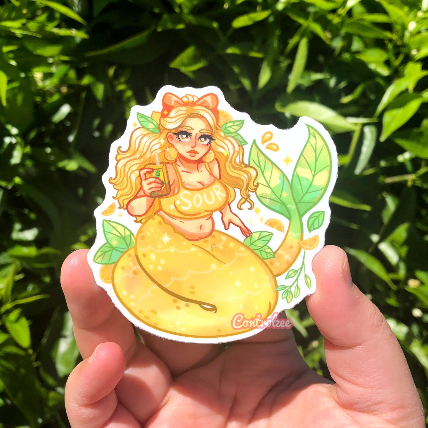 Lemon Mermaid Sticker