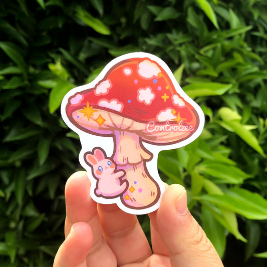 Mushroom Bunny Sticker