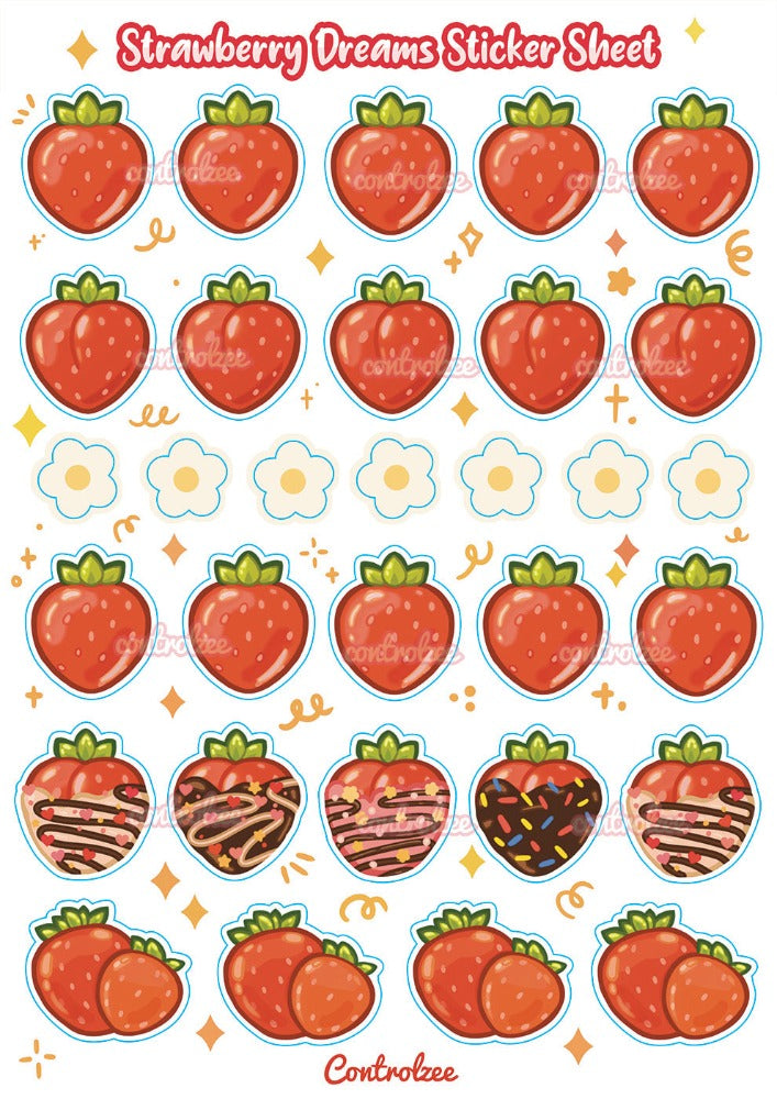 Strawberry Dreams Sticker Sheet