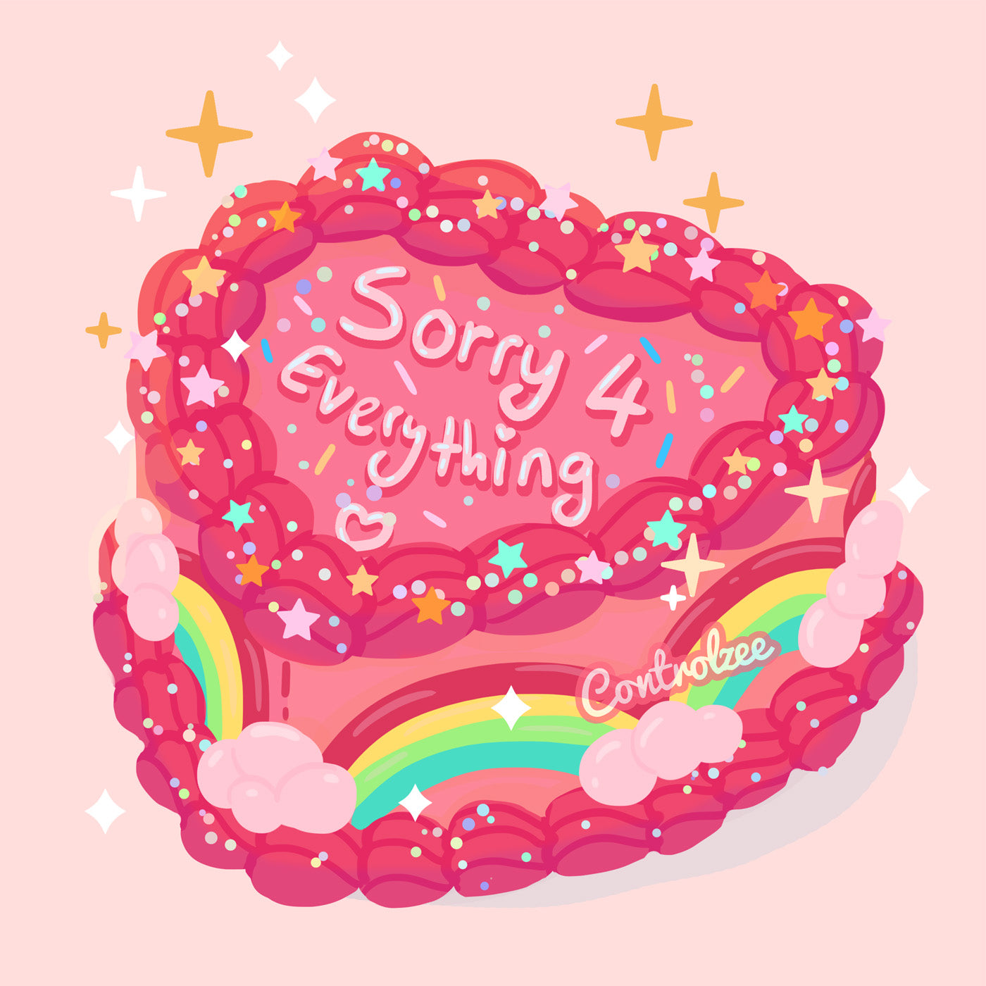 "Sorry for Everything" Cake Print
